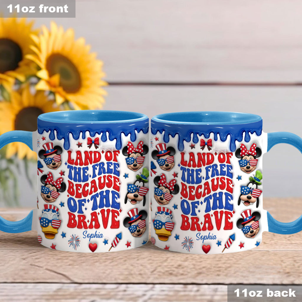 Land Of The Free - Personalized Mouse Accent Mug