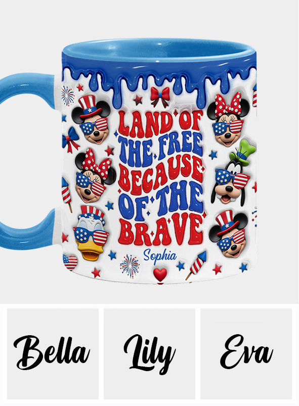 Land Of The Free - Personalized Mouse Accent Mug