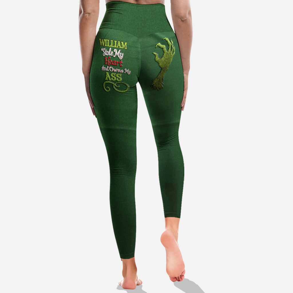 Stole My Heart - Personalized Stole Christmas Leggings