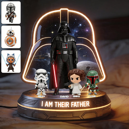 I Am Their Father - Personalized The Force Acrylic LED Night Light