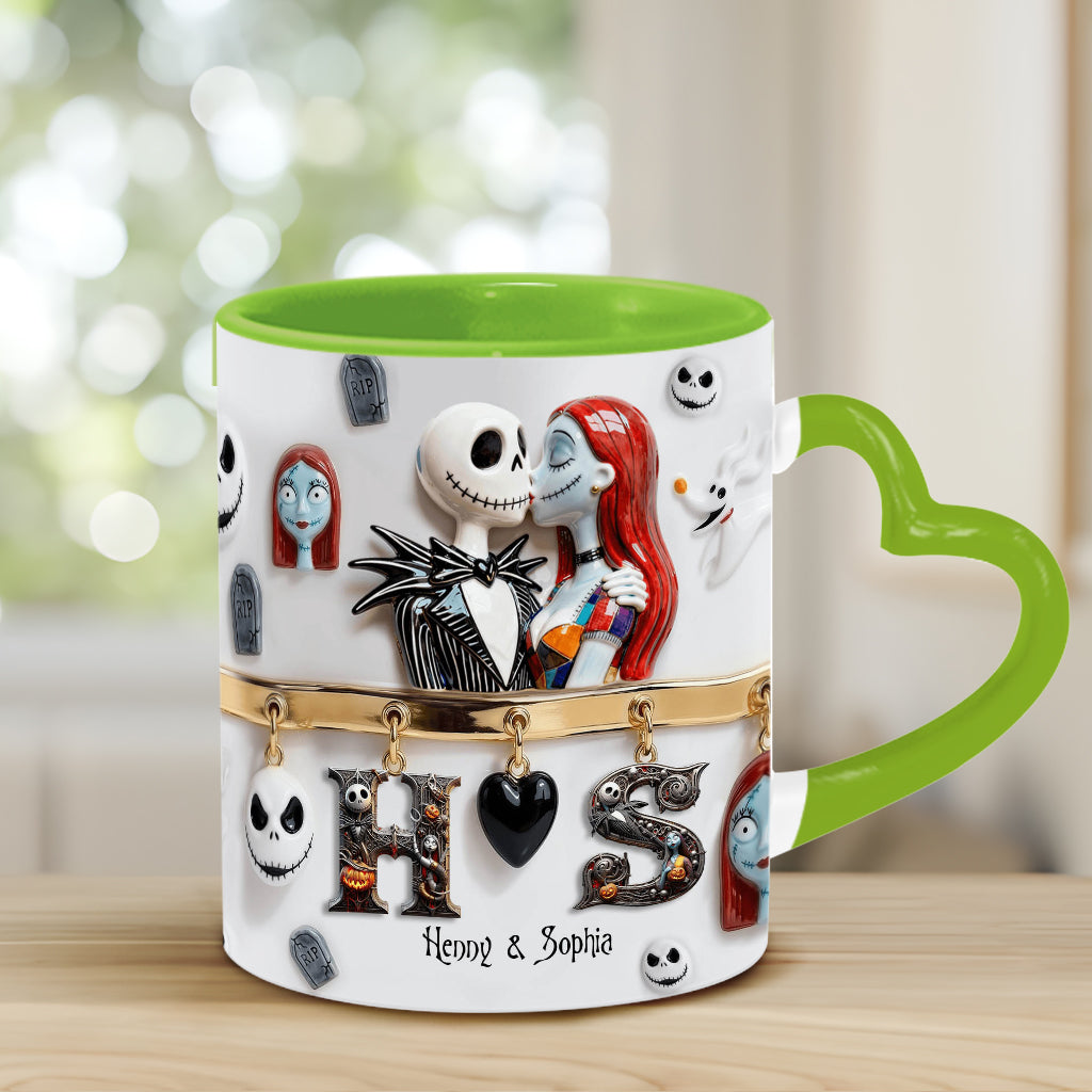 Till Death Do Us Part - Personalized Nightmare Heart Handle Mug