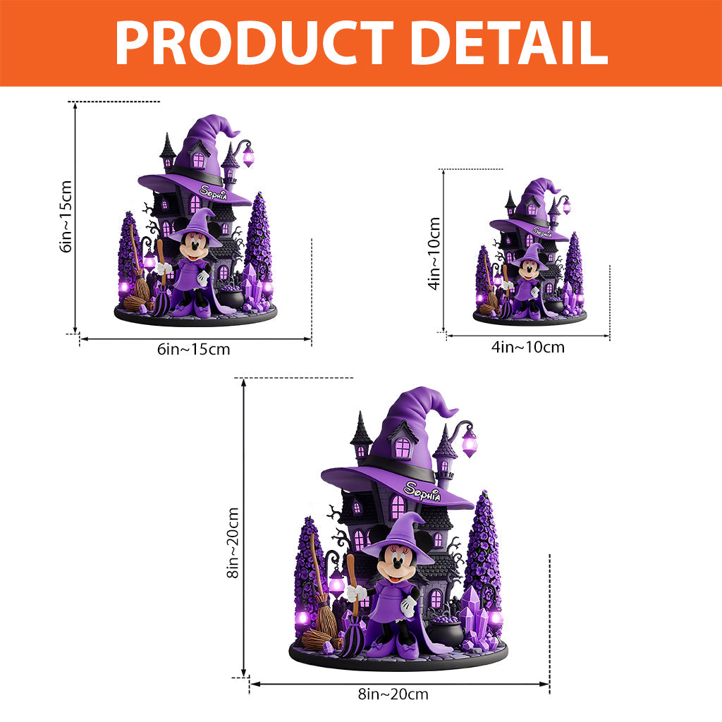 Magical Witch - Personalized Mouse Custom Shaped Acrylic Plaque