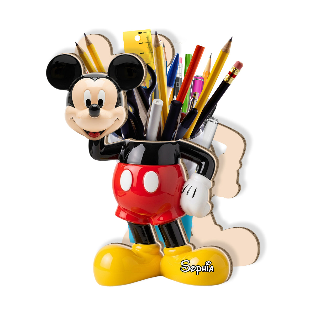 Cute Mouse - Personalized Mouse Wooden Pen Holder