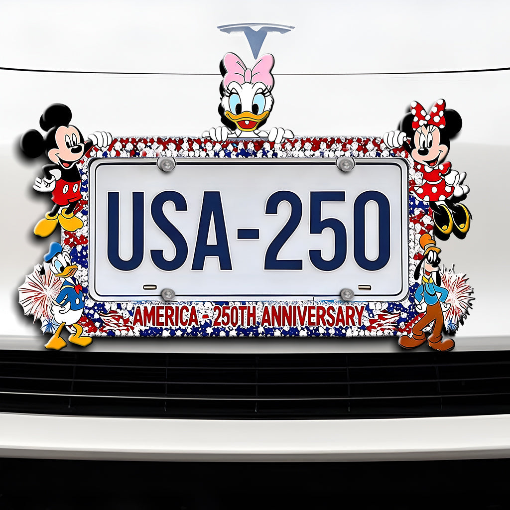 Cartoon Characters, 250th Anniversary - Personalized Mouse License Plate Frames
