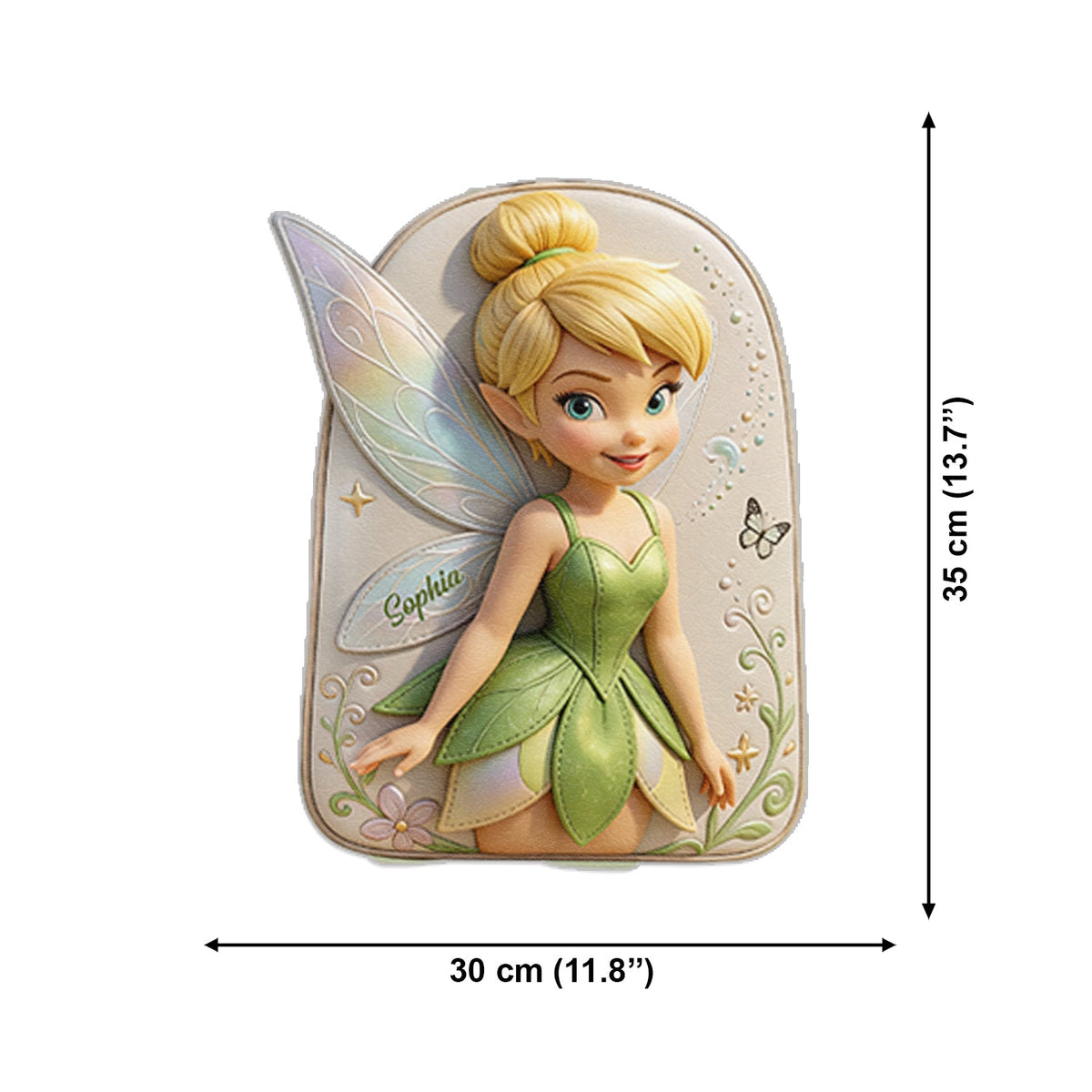 Magical Fairy - Personalized Flying Fairy Changeable Leather Patch Backpack