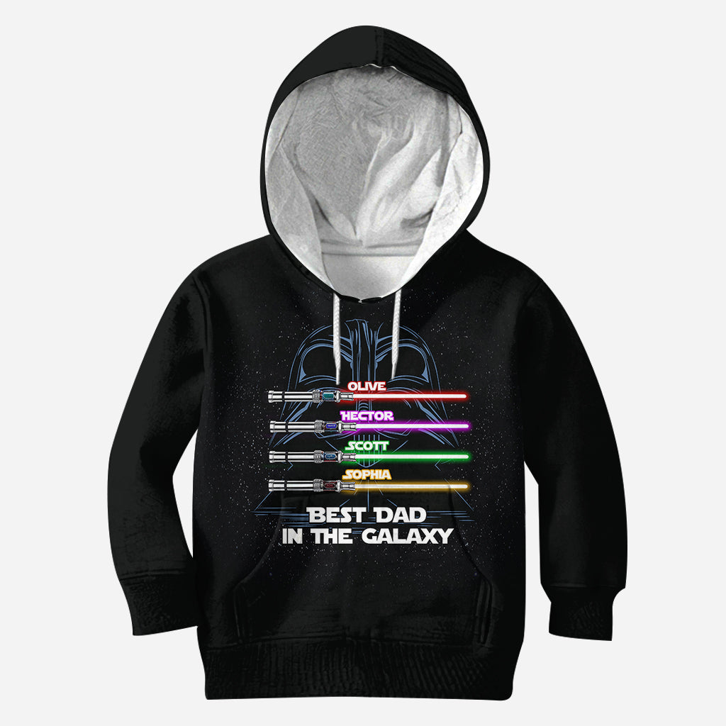Best Dad In The Galaxy - Personalized The Force All Over Shirt