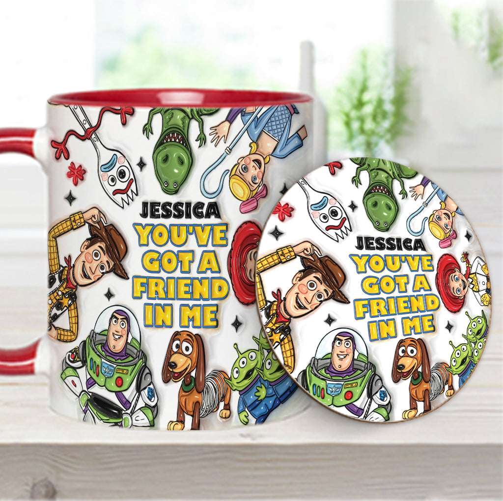You've Got A Friend In Me - Personalized Toy Story Accent Mug & Coaster