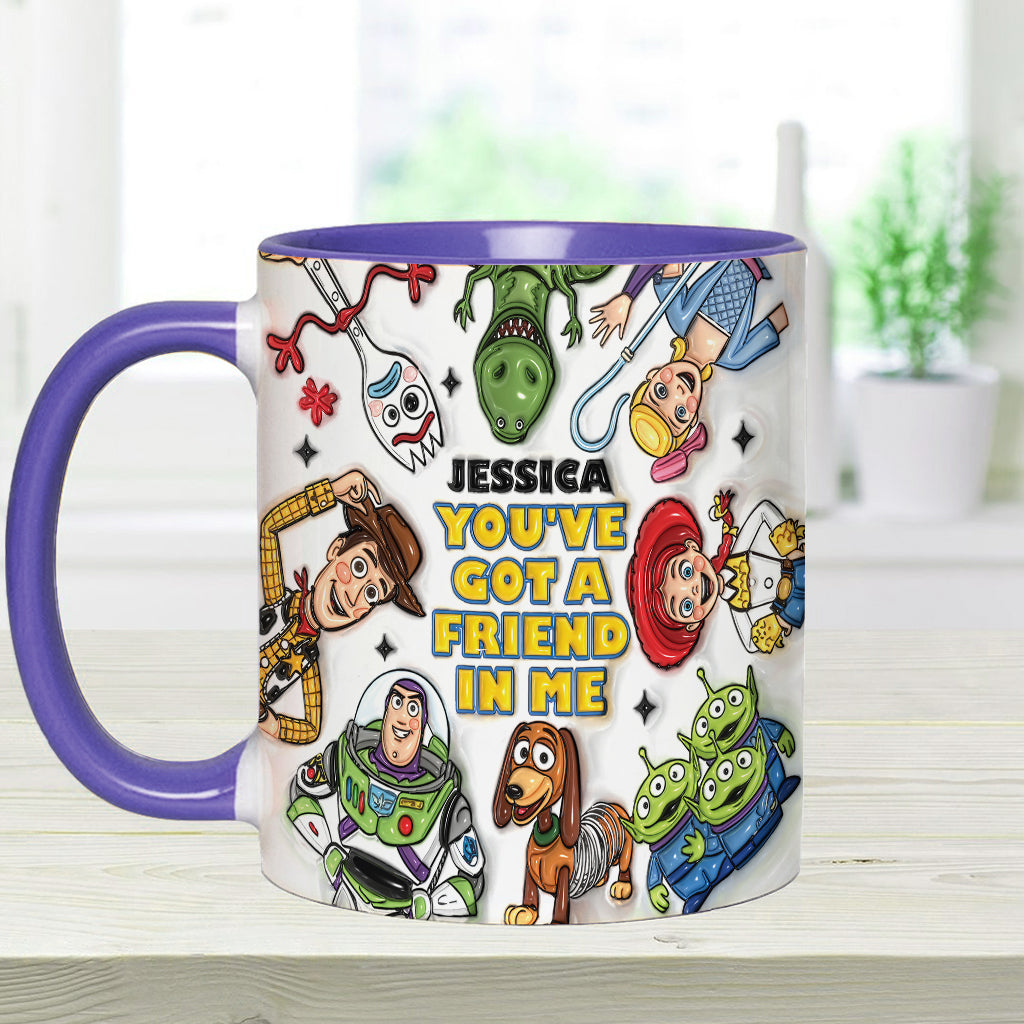 You've Got A Friend In Me - Personalized Toy Story Accent Mug & Coaster