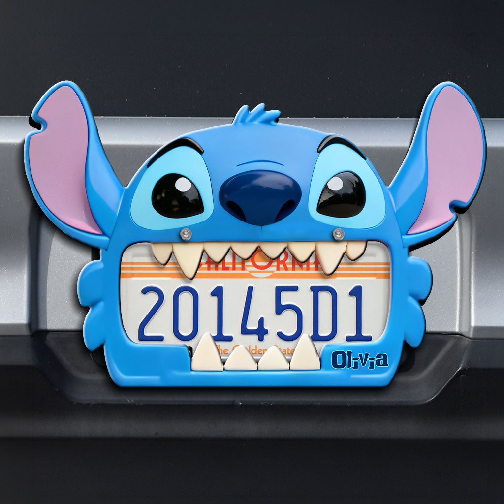 Blue Monster - Personalized Ohana License Plate Frames
