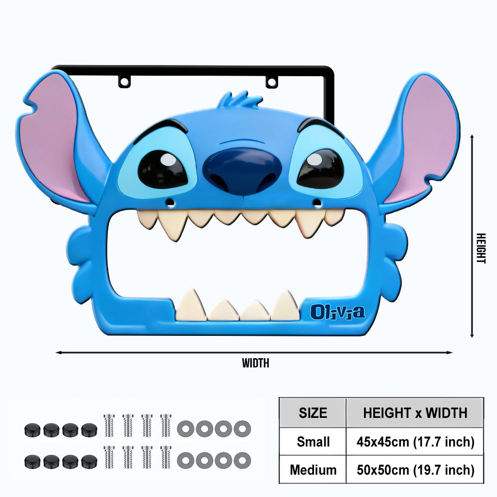 Blue Monster - Personalized Ohana License Plate Frames