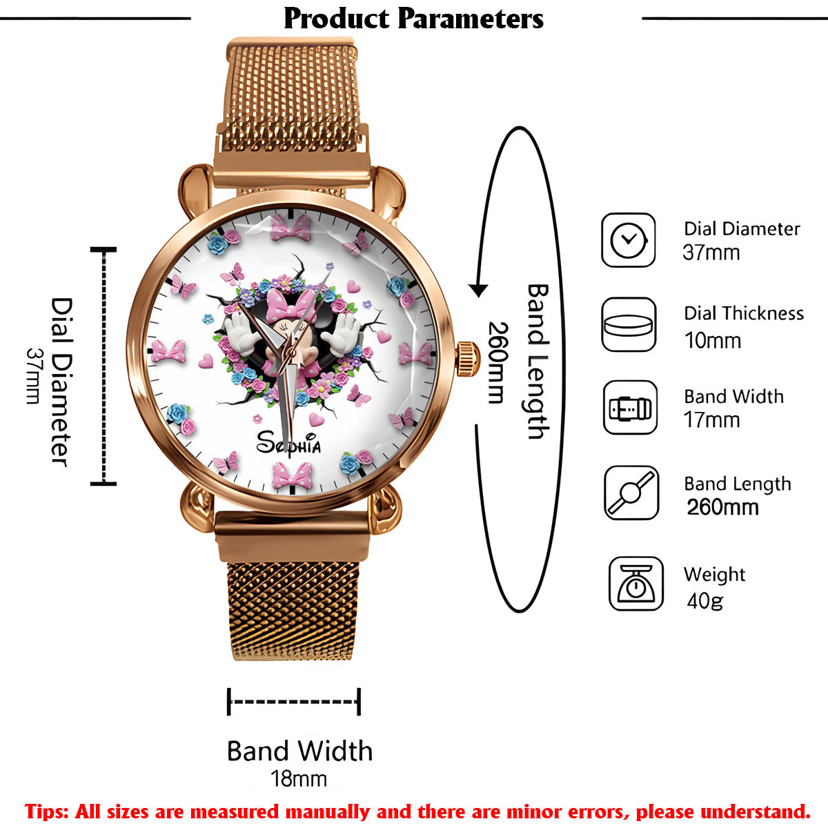Magical World - Personalized Mouse Women Hand Watch