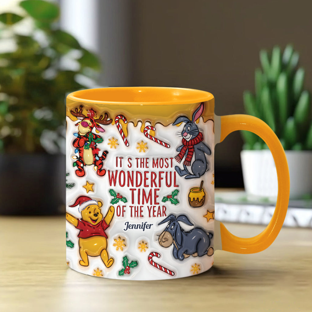 Bear and Friends Christmas - Personalized Mouse Accent Mug