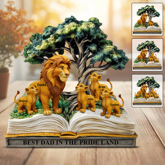 Best Dad In The Pride Land - Personalized Father Custom Shaped Acrylic Plaque