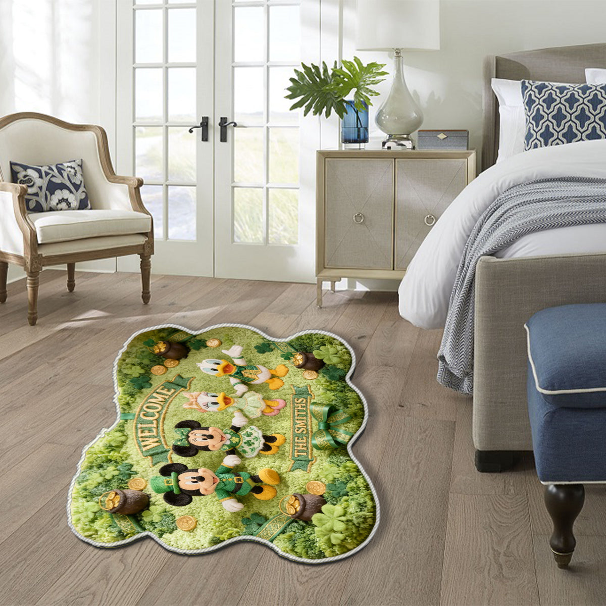 Lucky Magical Friends - Personalized Mouse Non-Slip Tufted Rug