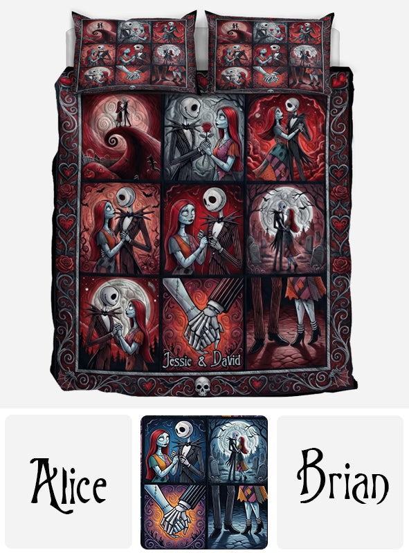 Perfect Gift For Couple - Personalized Nightmare Quilt Set