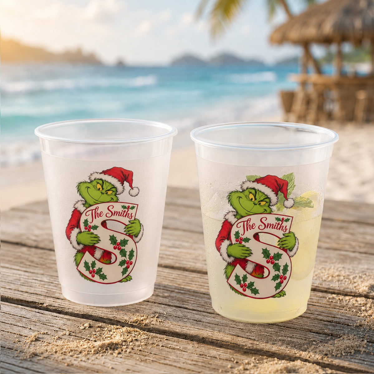 Green Mischief For Family Christmas Game Night - Personalized Stole Christmas Frosted Cup