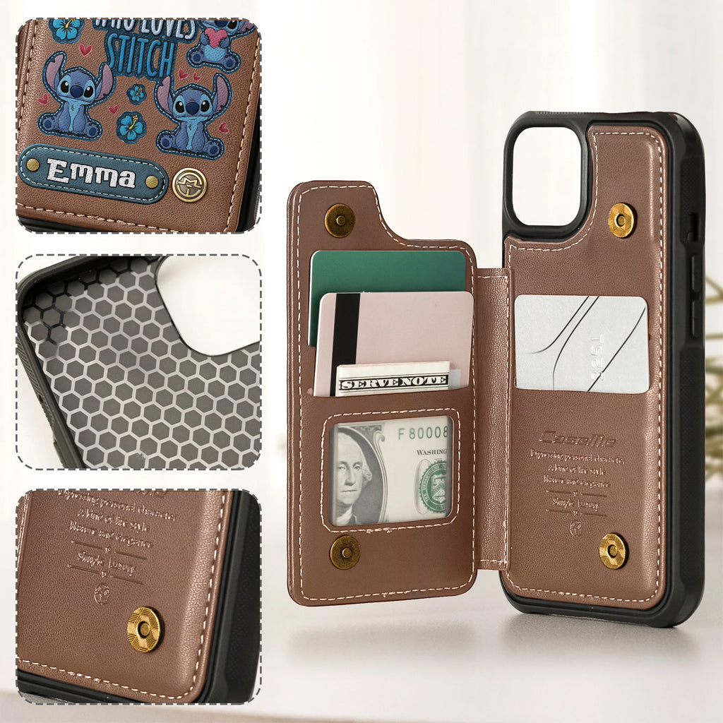 Just A Girl Who Loves Stitch - Personalized Ohana Wallet Phone Case