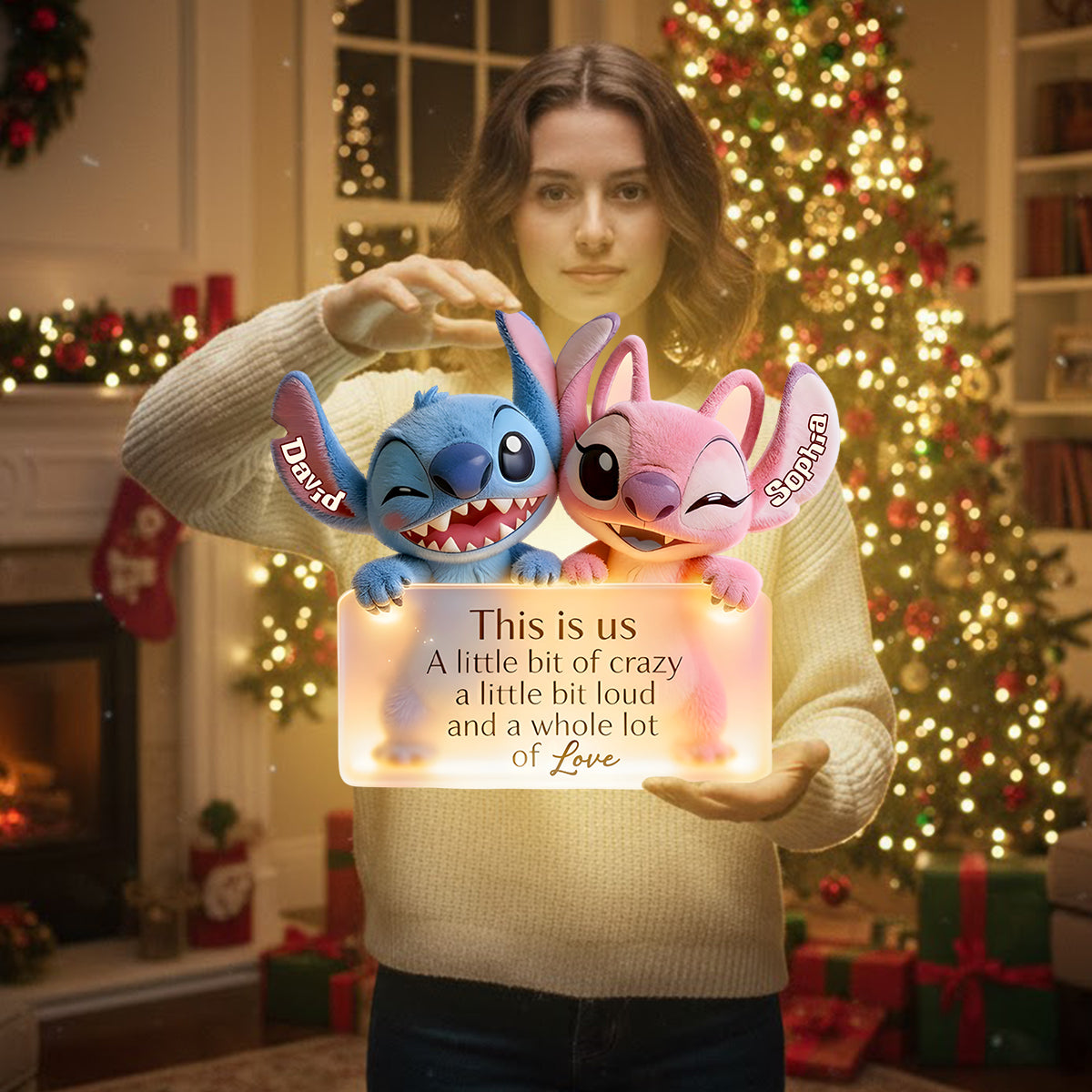 Ohana Means Family - Personalized Ohana LED Light Acrylic Sign