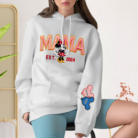 Magic Mom - Personalized Mouse Embroidered Hoodie