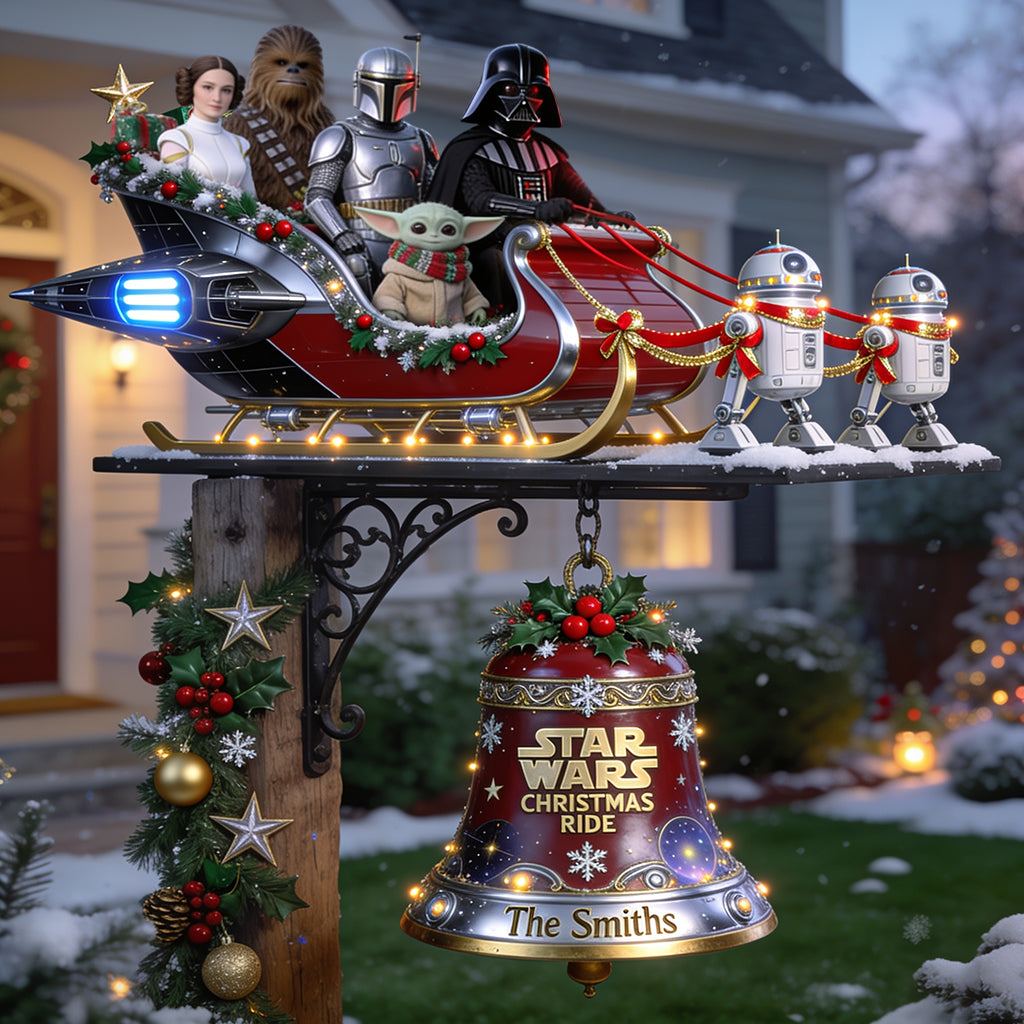 Merry Christmas - Personalized The Force Wooden Wall Mount Sign