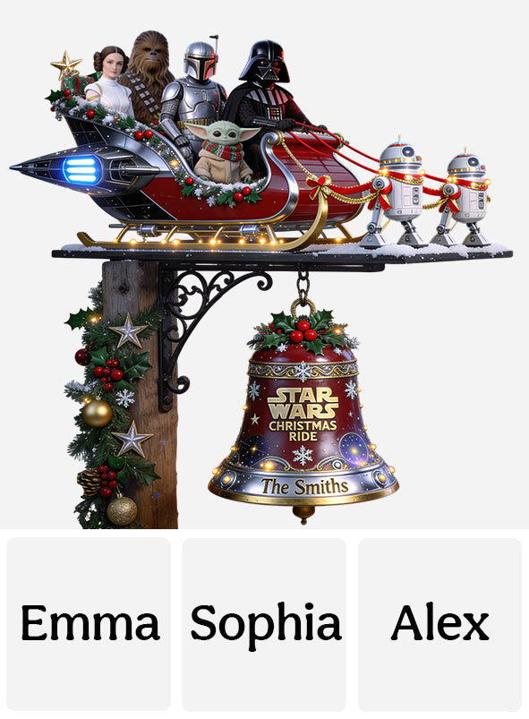 Merry Christmas - Personalized The Force Wooden Wall Mount Sign