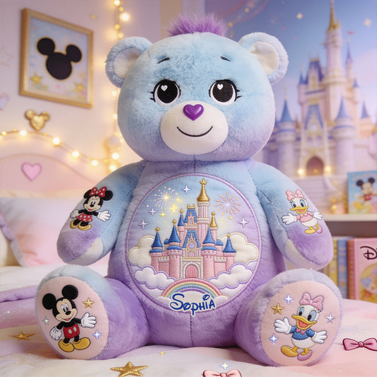 Magic Bear - Personalized Dream Trip Premium Faux Fur Pillow