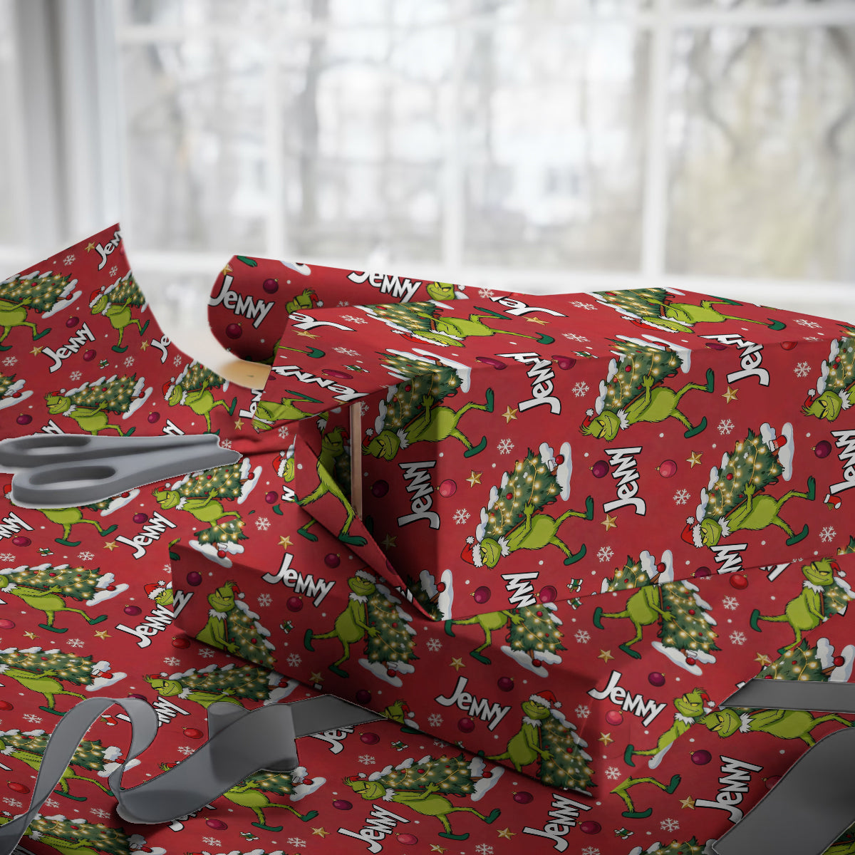 Merry Grinchmas - Personalized Stole Christmas Wrapping Papers