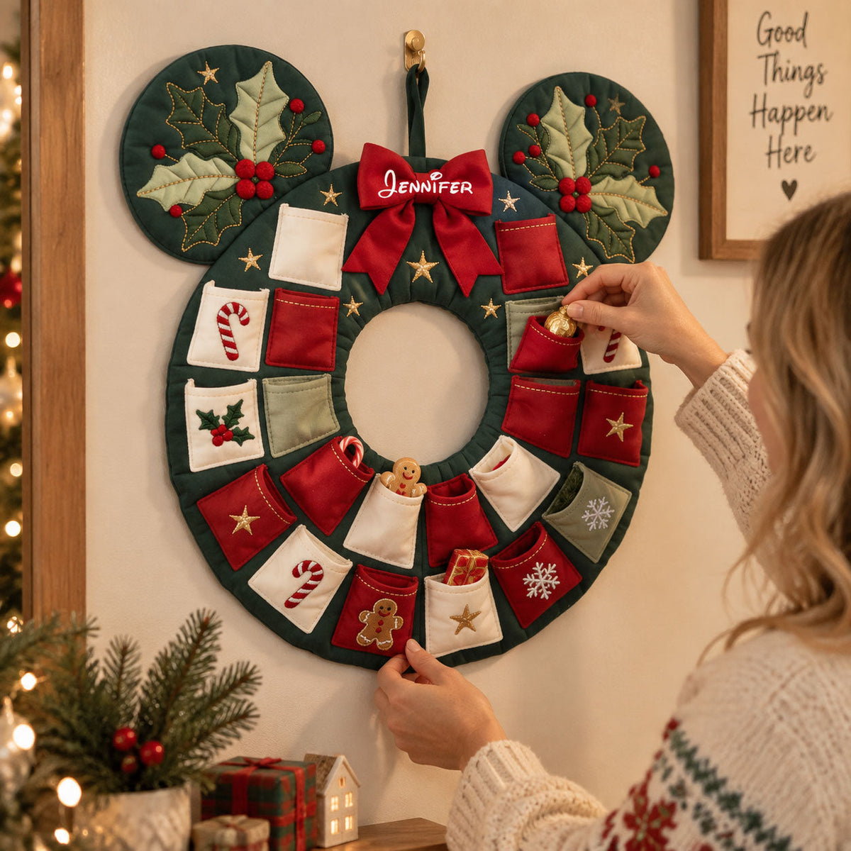 Magical - Personalized Mouse Fabric Advent Calendar