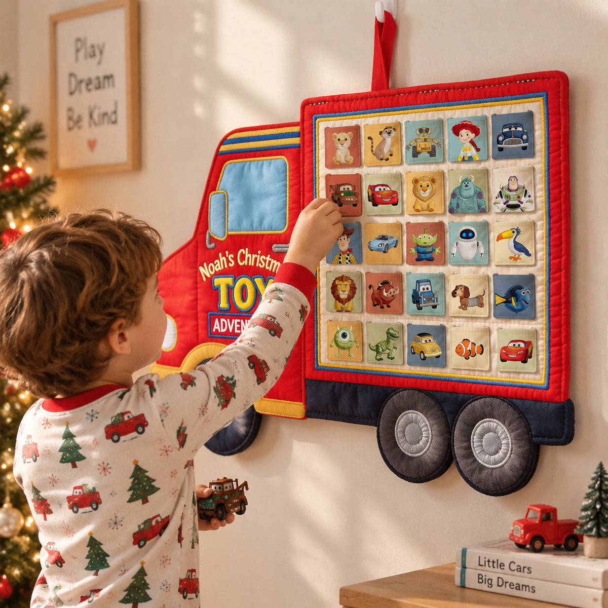 Christmas Toy Adventure - Personalized Animation Movie Fabric Advent Calendar