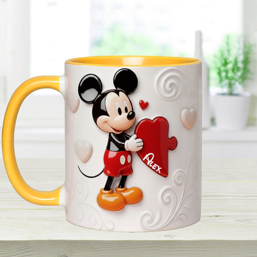 Magical Cartoon Mouse Couple, Matching Mug - Personalized Mouse Accent Mug