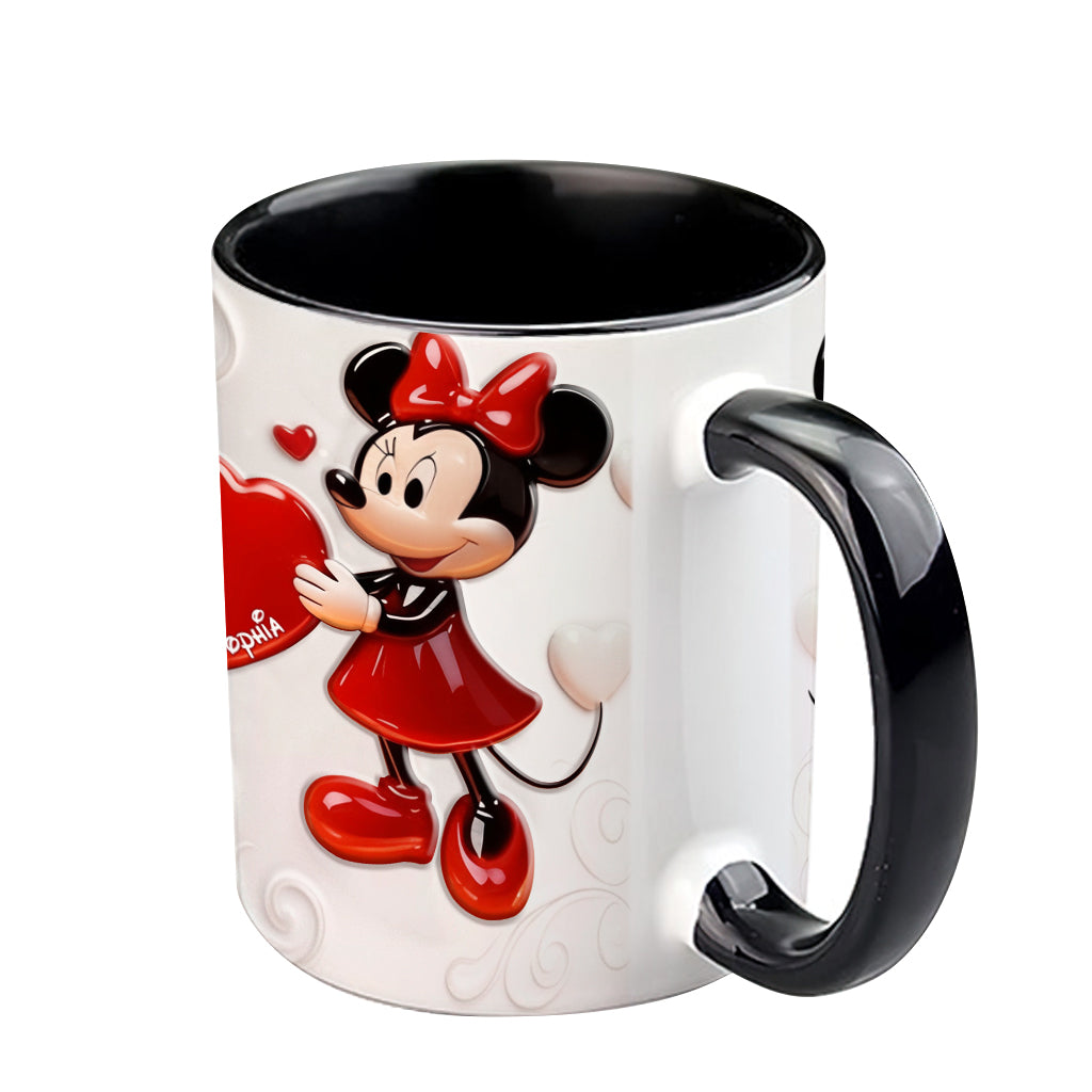 Magical Cartoon Mouse Couple, Matching Mug - Personalized Mouse Accent Mug