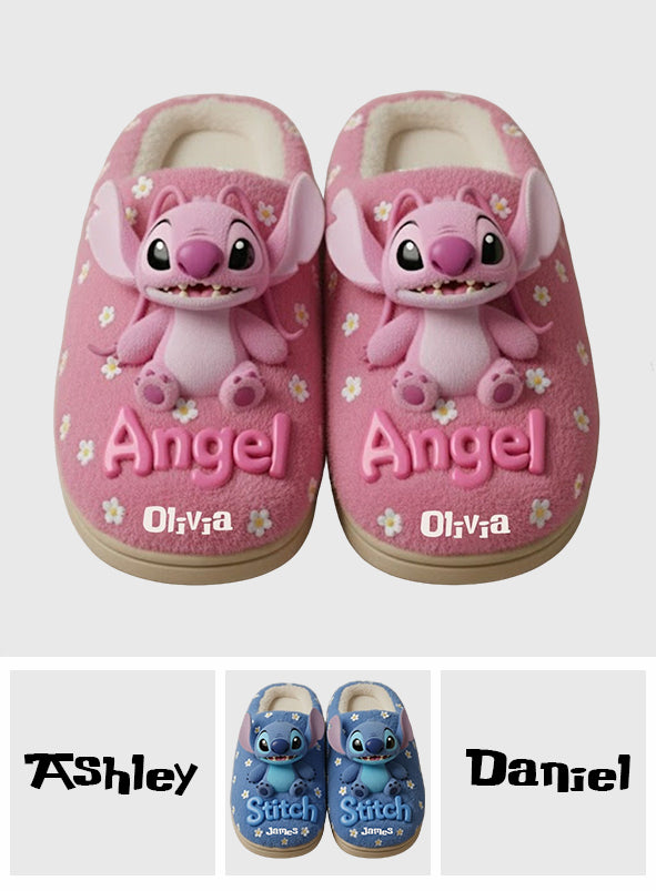 Fluffy Monster Effect - Personalized Ohana Slippers