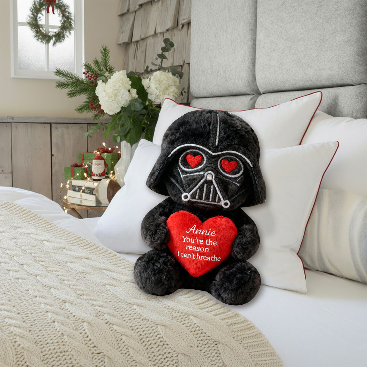 You're The Reason I Can't Breathe - Personalized The Force Faux Fur Shaped Pillow