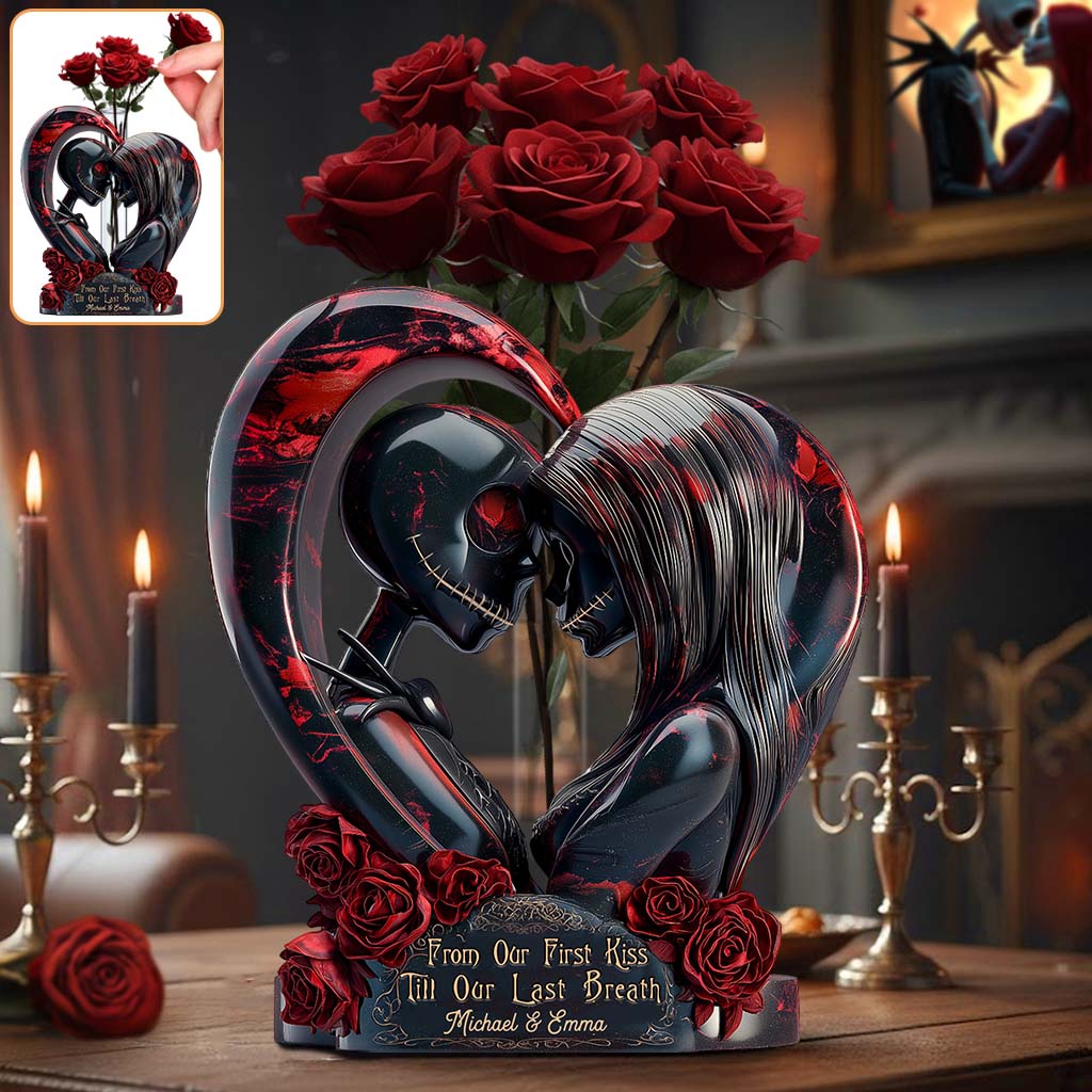 From Our First Kiss - Personalized Nightmare Custom Shape Acrylic Flower Vase