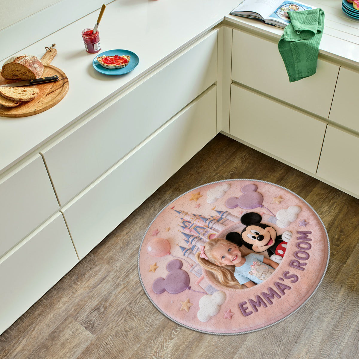 Any Photo Magical Friends - Personalized Mouse Non-Slip Tufted Rug