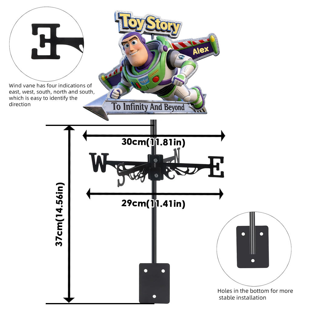 To Infinity And Beyond - Personalized Movie For Kids Weather Vane