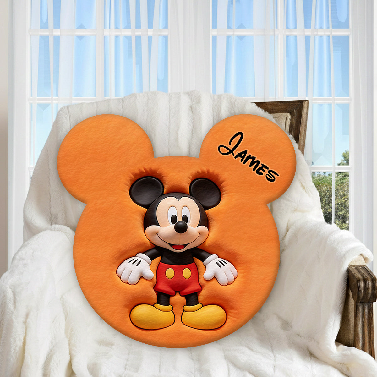 Magic Friends - Personalized Mouse Premium Faux Fur Pillow