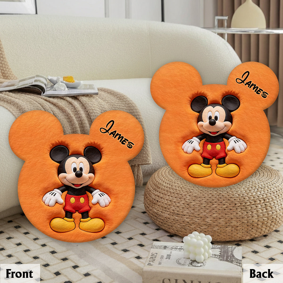 Magic Friends - Personalized Mouse Premium Faux Fur Pillow