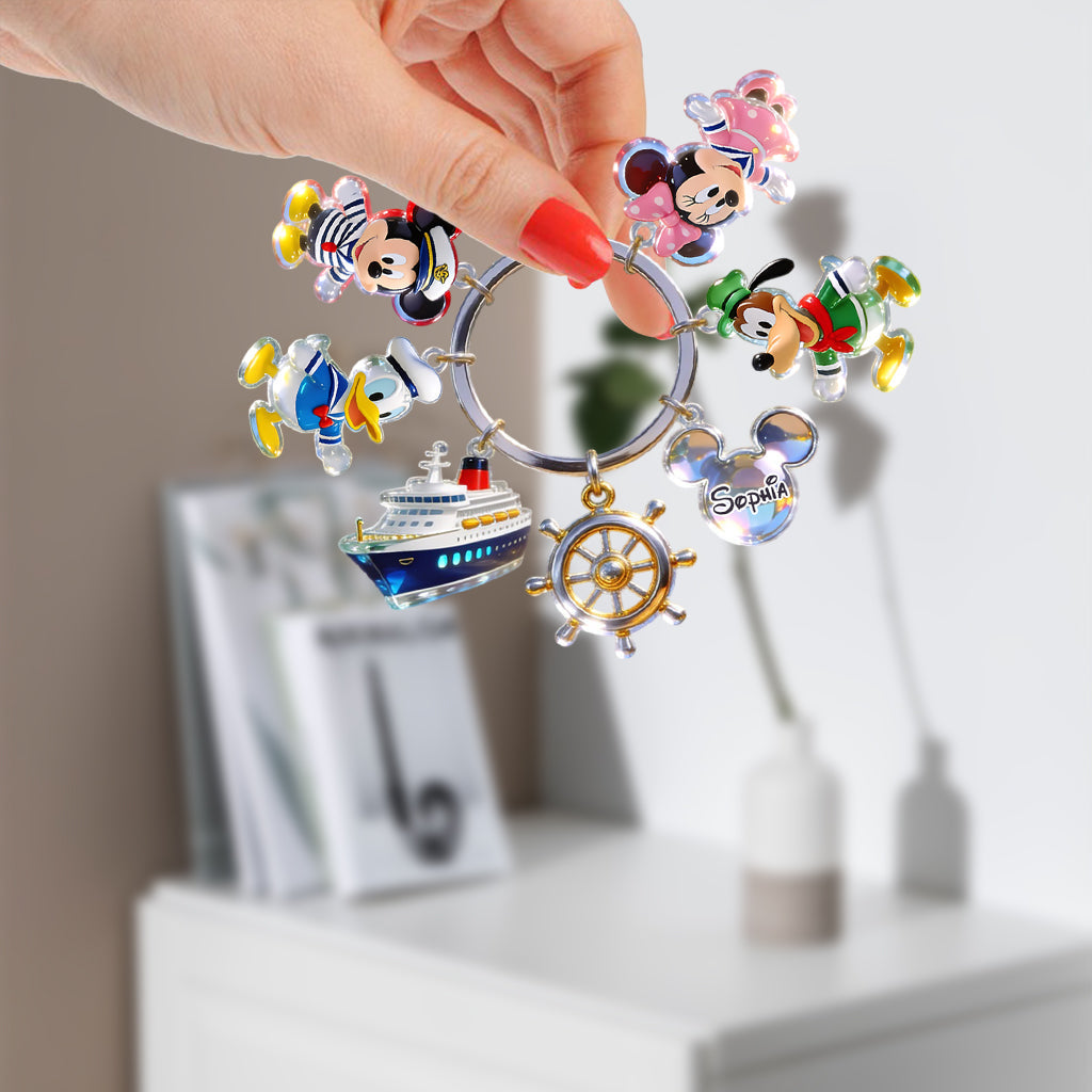 Cruise Time - Personalized Dream Cruise Premium Keychain With Charms