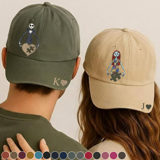 You're Missing Piece Matching Cap Nightmare Couple - Personalized Nightmare Classic Cap