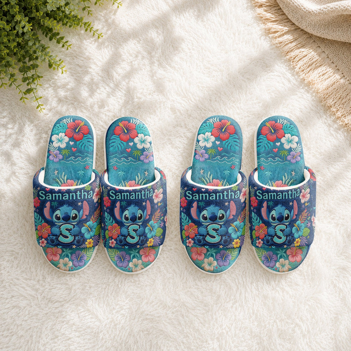 Ohana Means Family - Personalized Ohana Open-Toe Slippers
