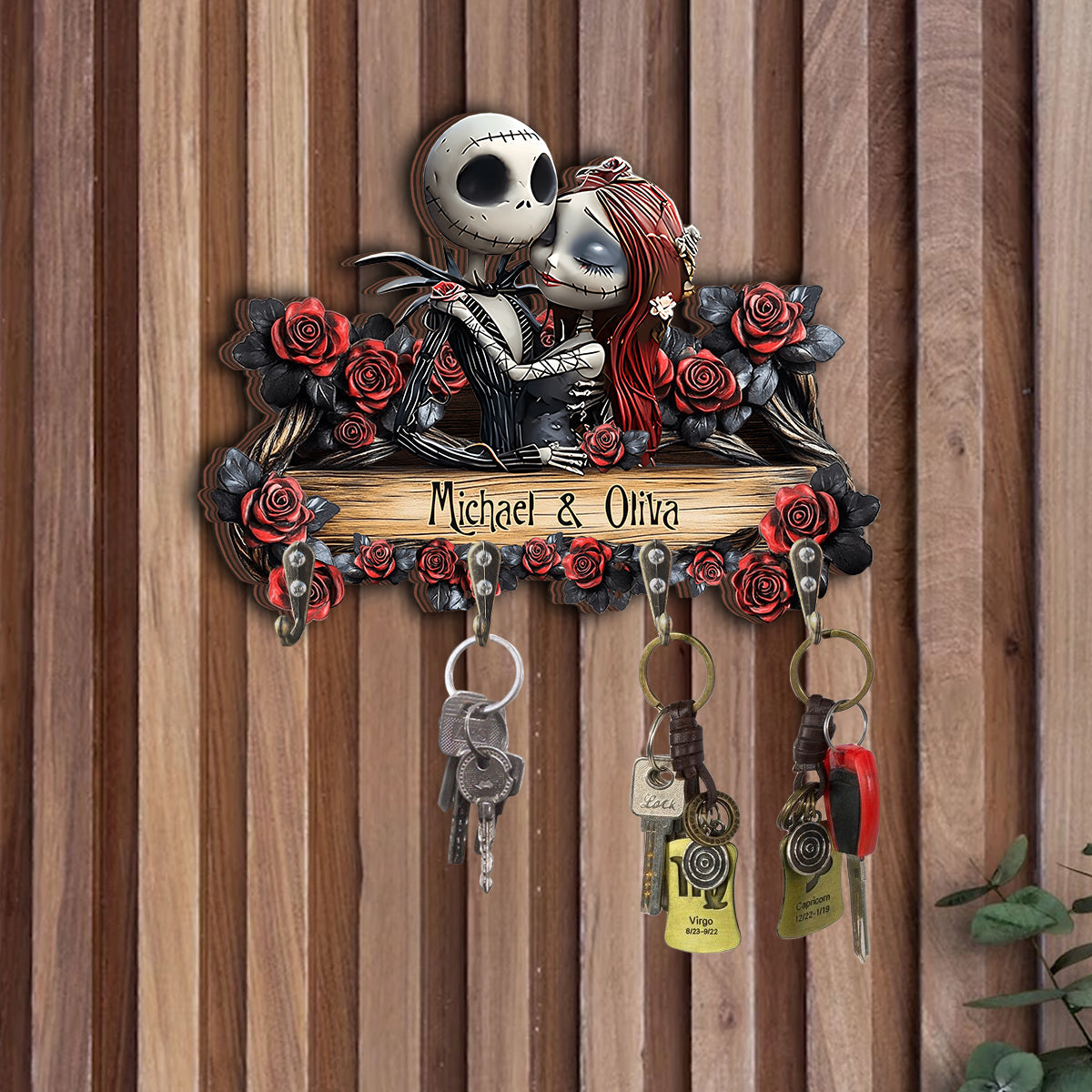 You & Me Sweet Home - Personalized Nightmare Custom Shaped Key Rack