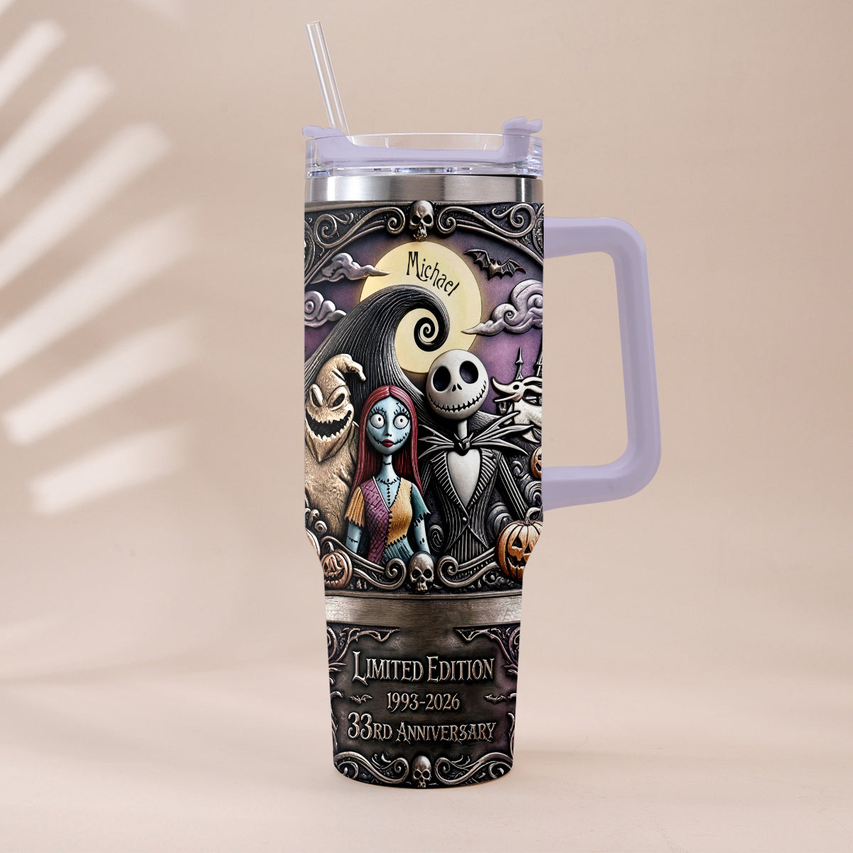 33rd Anniversary - Personalized Nightmare Tumbler With Plush Charm