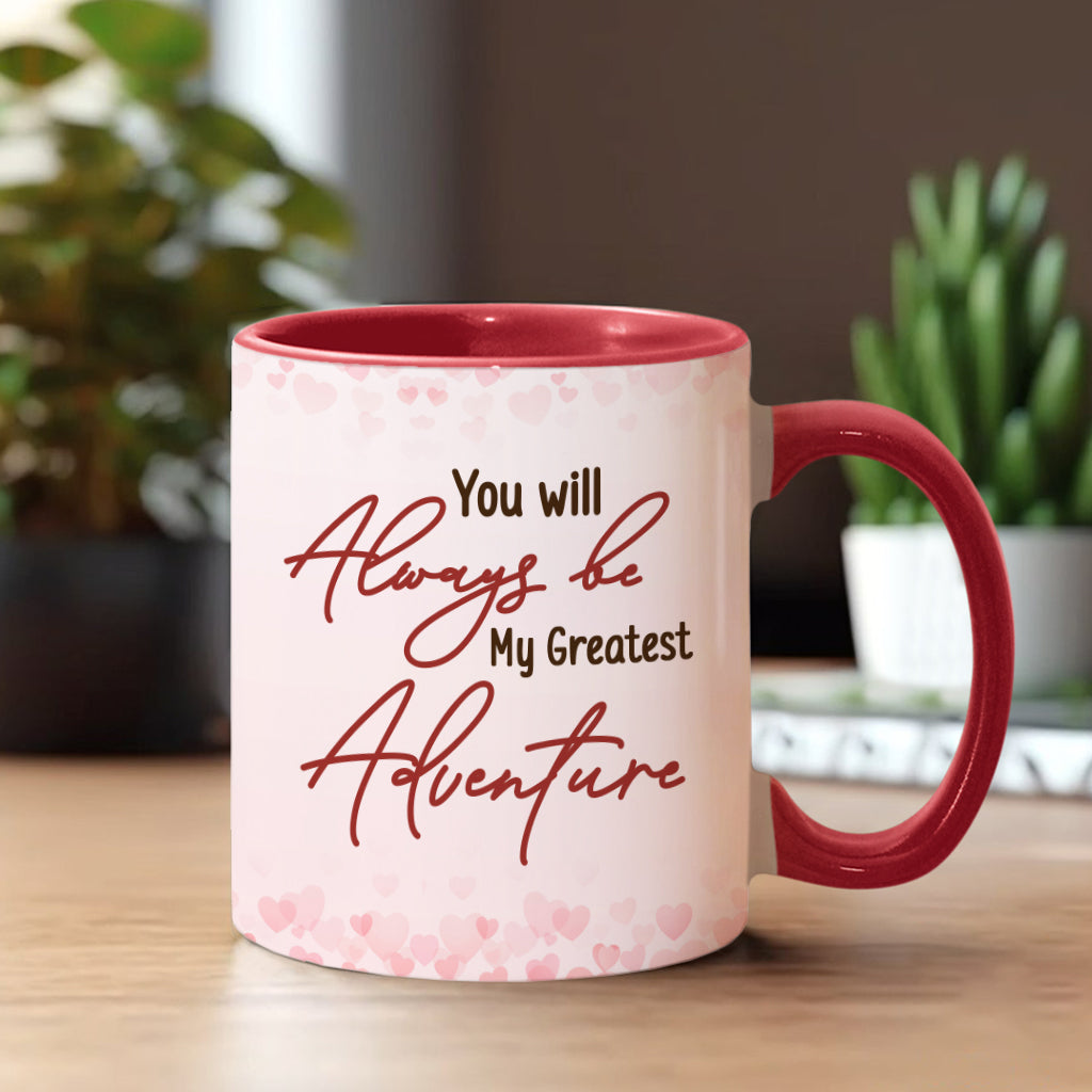 You Are My Greatest Adventure - Personalized Mouse Accent Mug