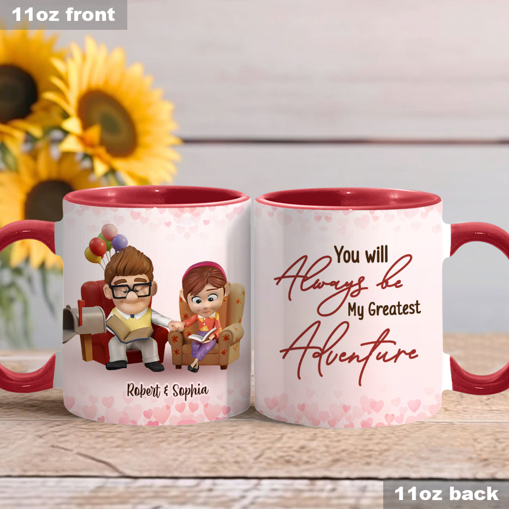You Are My Greatest Adventure - Personalized Mouse Accent Mug