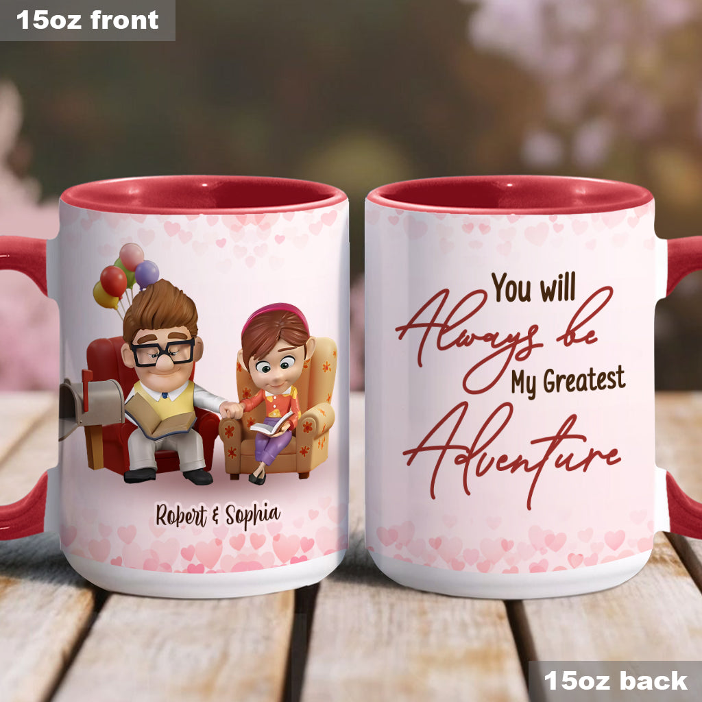 You Are My Greatest Adventure - Personalized Mouse Accent Mug