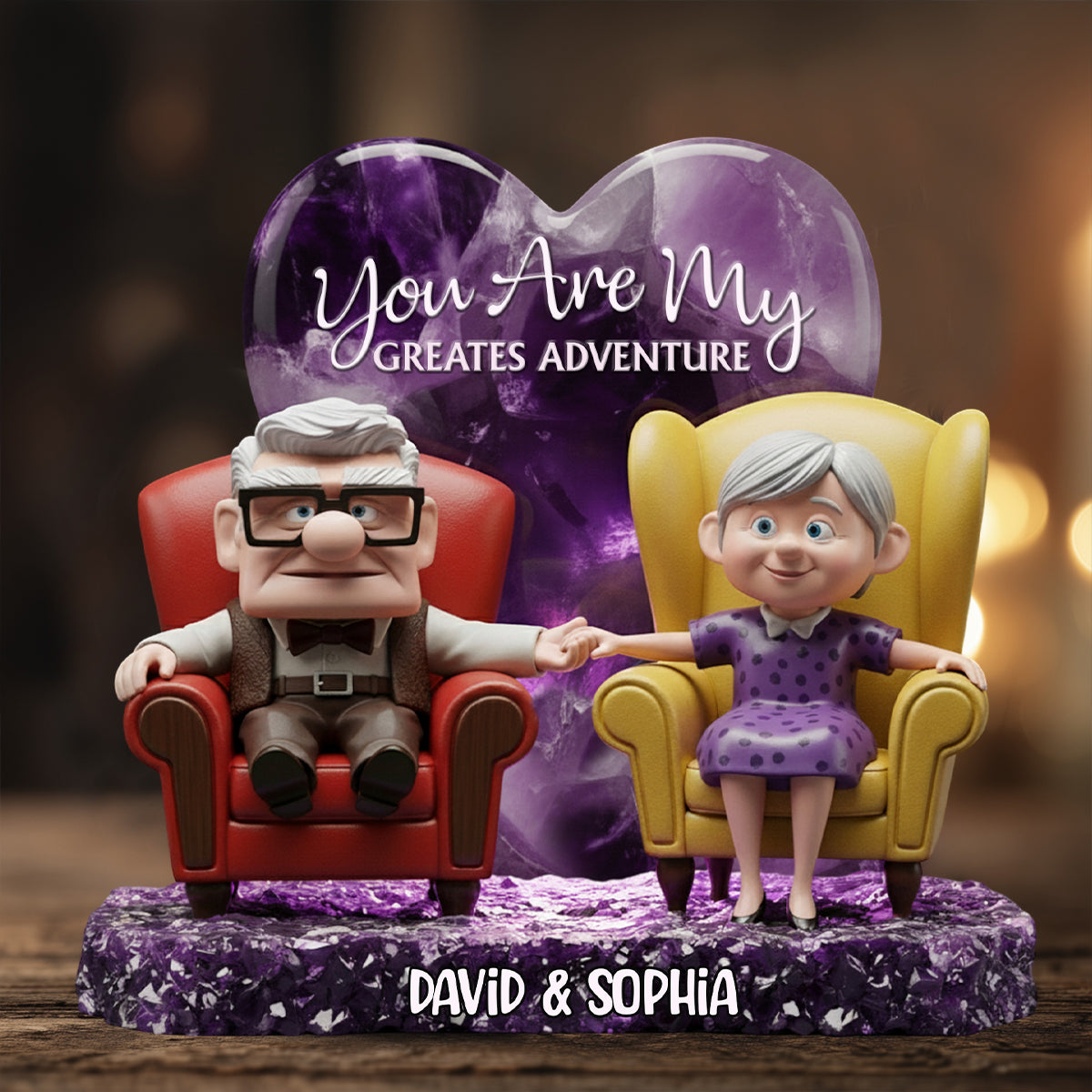 You Are My Greatest Adventure - Personalized Couple Custom Shaped Acrylic Plaque
