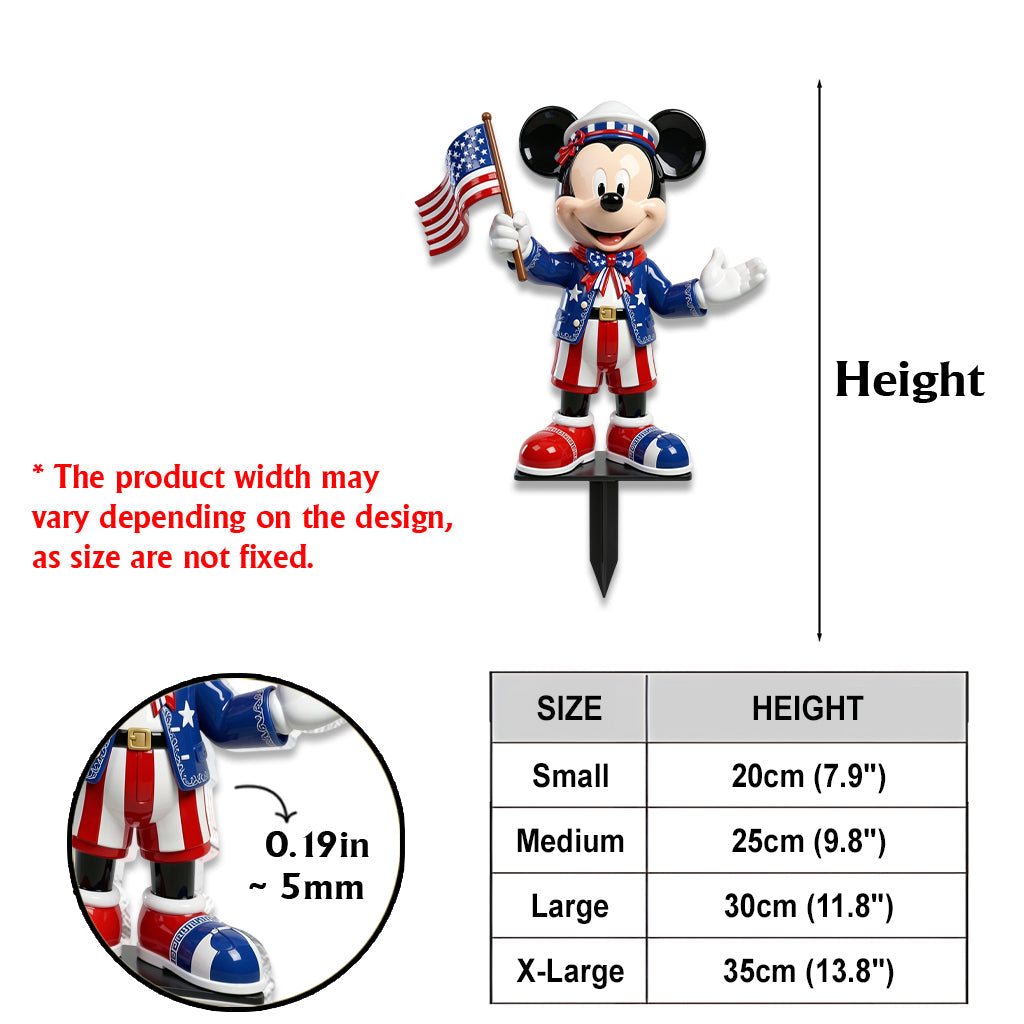 Magical Mouse Ears Independence Day Decoration - Personalized Mouse Acrylic Stake & Metal Sign