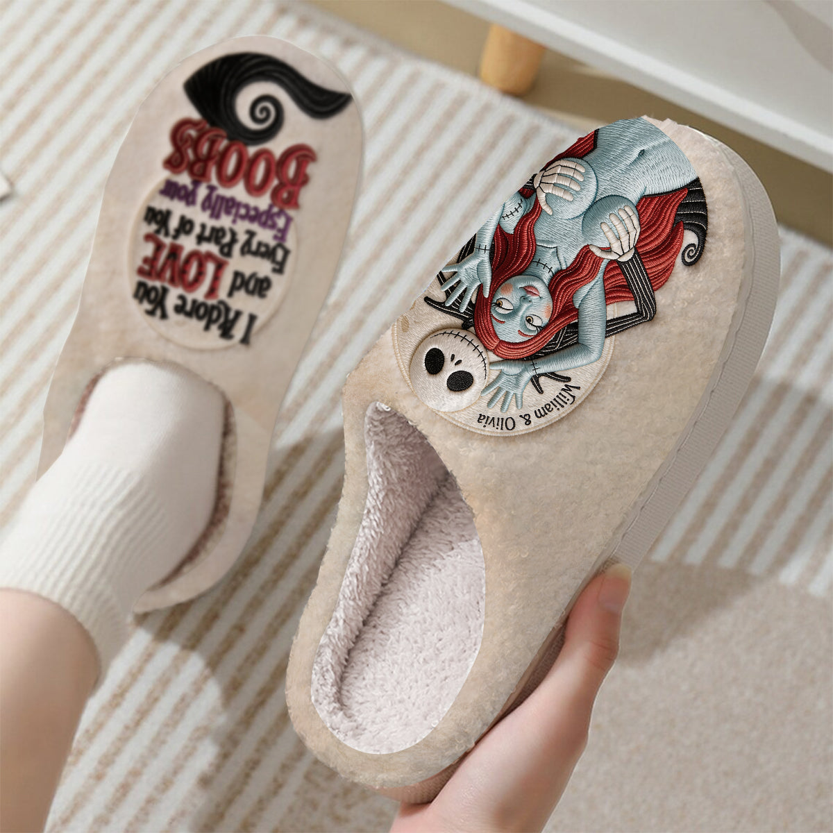 Naughty Spooky Couple - Personalized Nightmare Slippers
