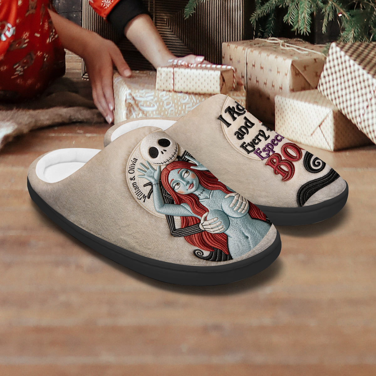 Naughty Spooky Couple - Personalized Nightmare Slippers